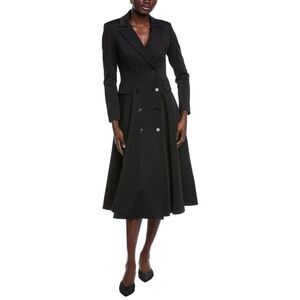 Carla Ruiz Womens  Double-Breasted Coat Dress, Black